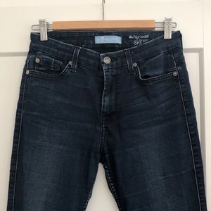 7 FOR ALL MANKIND high waist skinny jeans, sz 27